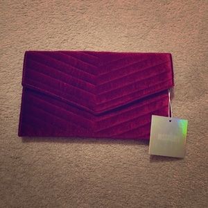 Missguided velvet clutch
